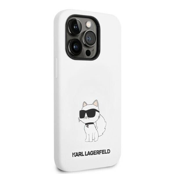 Karl Lagerfeld KLHMP14XSNCHBCH iPhone 14 Pro Max 6,7" hardcase biały|white Silicone Choupette MagSafe (Фото 4)