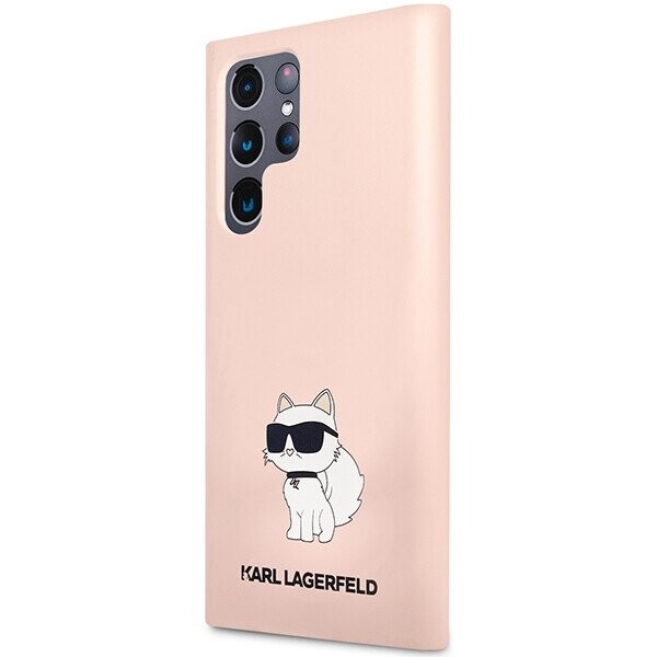 Karl Lagerfeld KLHCS23LSNCHBCP S23 Ultra S918 hardcase różowy|pink Silicone Choupette (Фото 2)