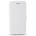 Telone Super plāns sāniski atverams maciņš ar stendu LG K520D Stylus 2 Balts (Attēls 2)