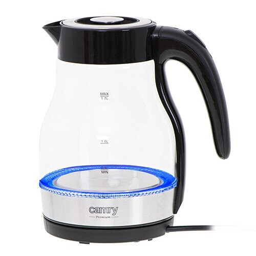 Camry Kettle CR 1300 Electric, 2200 W, 1.7 L, Stainless steel, 360° rotational base, Black (Фото 2)