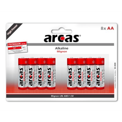 Arcas AA/LR6, Alkaline, 8 pc(s) (Attēls 1)