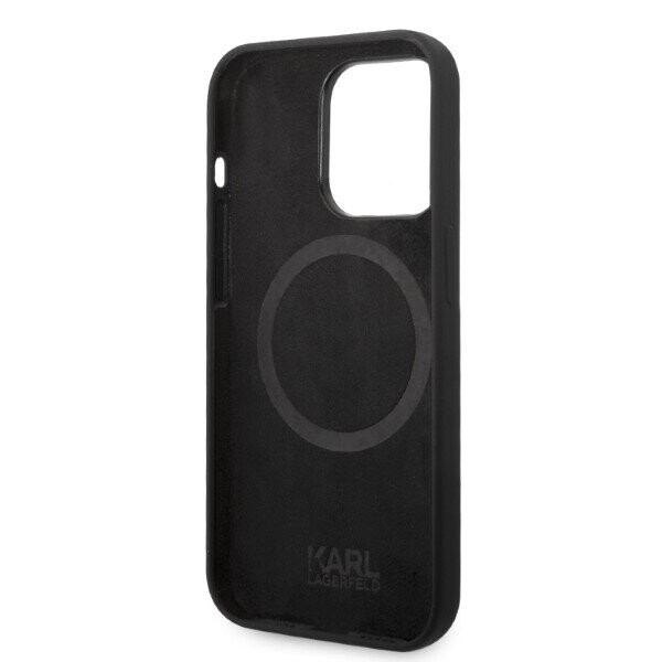 Karl Lagerfeld KLHMP14LSNIKBCK iPhone 14 Pro 6,1" hardcase czarny|black Silicone Ikonik Magsafe (Фото 7)