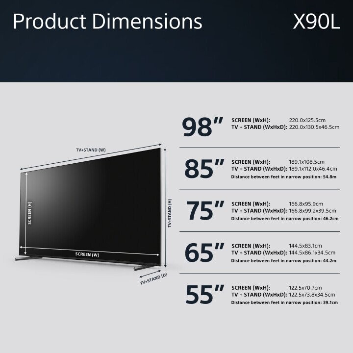 Sony BRAVIA XR | XR-75X90L | Full Array LED | 4K HDR | Google TV | ECO PACK | BRAVIA CORE | Perfect for PlayStation5 | Aluminium Seamless Edge Design (Attēls 15)