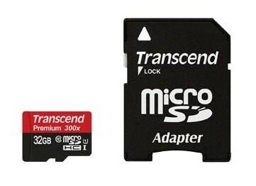 MEMORY MICRO SDHC 32GB W/ADAPT/CLASS10 TS32GUSDU1 TRANSCEND (Фото 1)