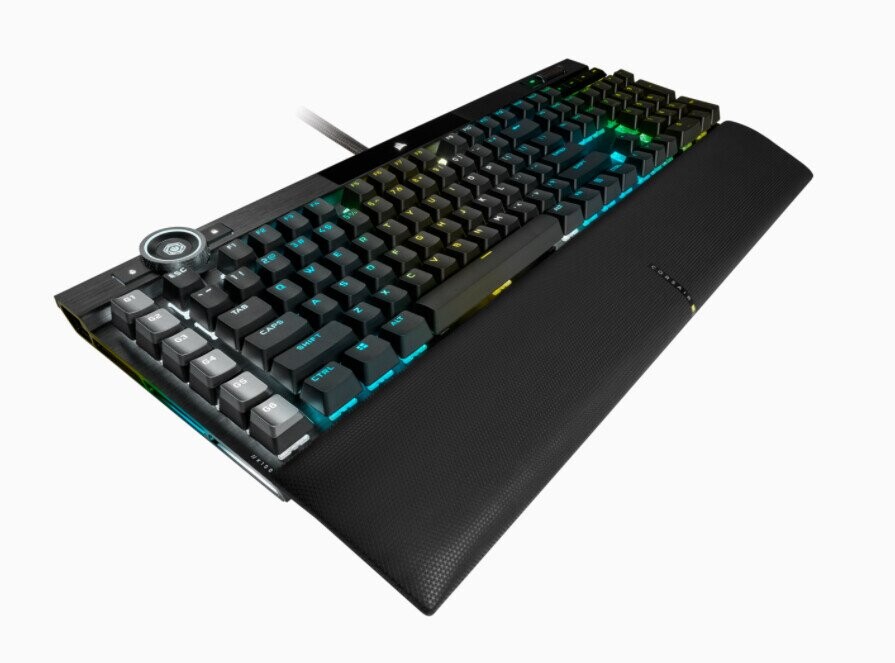 CORSAIR K100 RGB Mechanical Gaming Keyboard, OPX Switch, NA Layout, Wired, Black (Фото 4)
