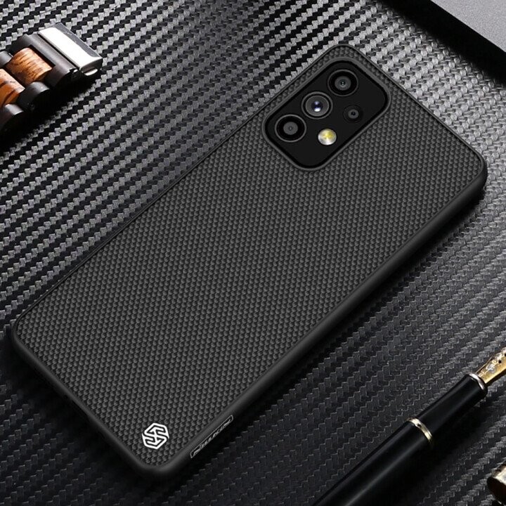 Nillkin Textured Case durable reinforced case with gel frame and nylon back for Samsung Galaxy A73 black (Attēls 25)