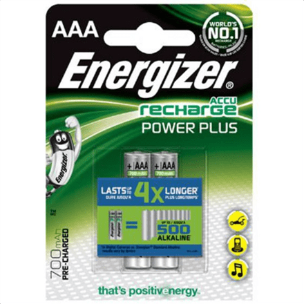 Energizer AAA/HR03, 700 mAh, Rechargeable Accu Power Plus Ni-MH, 2 pc(s) (Attēls 1)