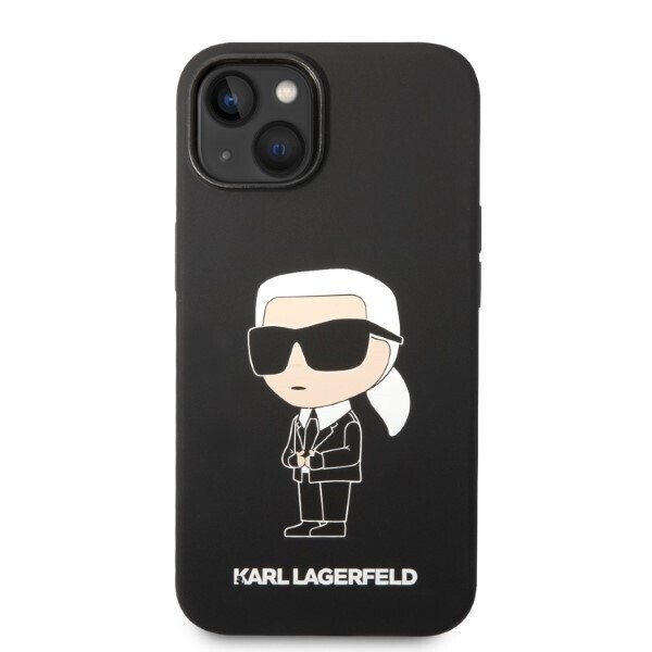 Karl Lagerfeld KLHMP14SSNIKBCK iPhone 14 6,1" hardcase czarny|black Silicone Ikonik Magsafe (Attēls 3)