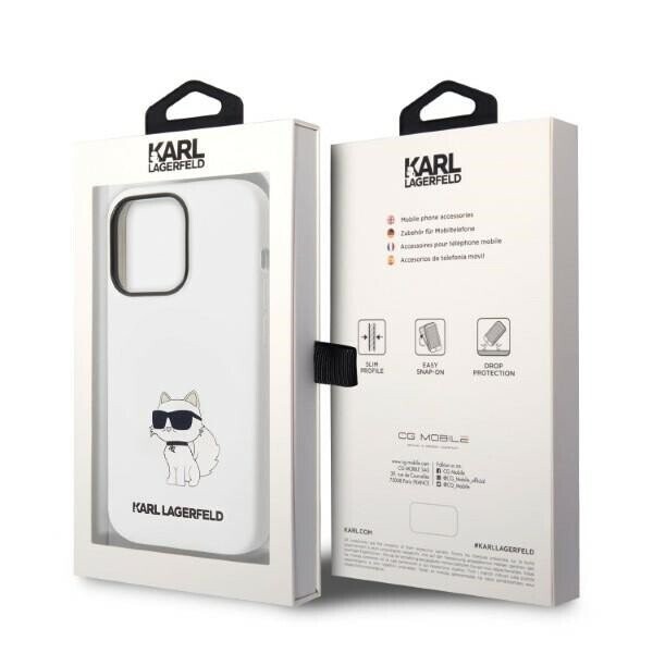 Karl Lagerfeld KLHMP14XSNCHBCH iPhone 14 Pro Max 6,7" hardcase biały|white Silicone Choupette MagSafe (Фото 8)