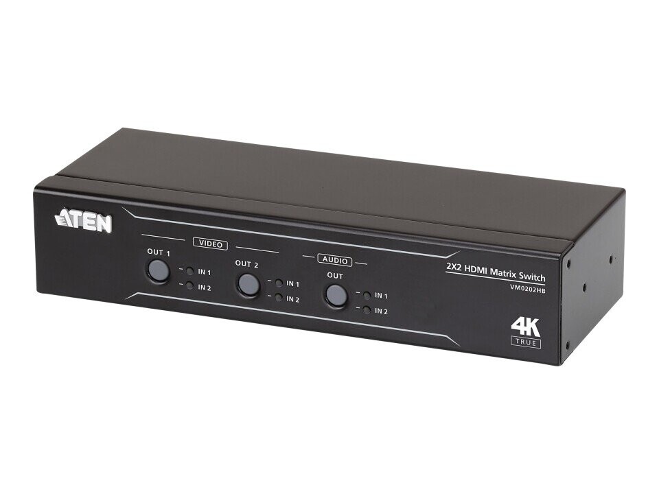 Aten 2x2 True 4K HDMI Matrix Switch with Audio De-Embedder | VM0202HB (Attēls 1)