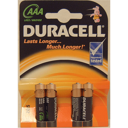 Duracell AAA/LR03, Alkaline Basic MN2400, 4 pc(s) (Фото 1)