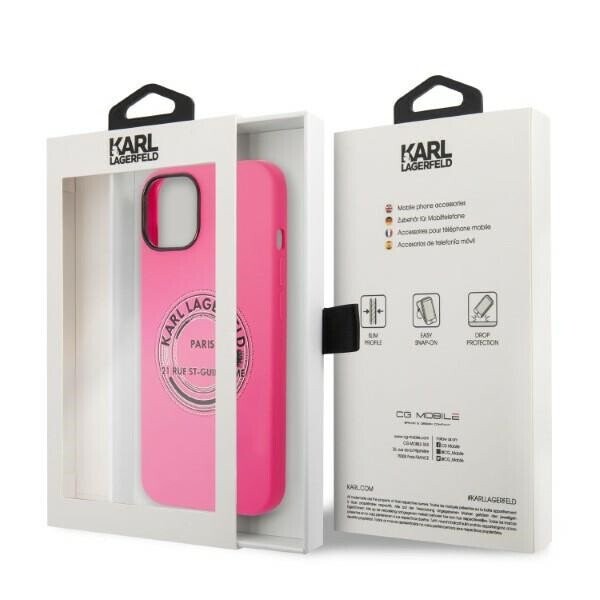 Karl Lagerfeld KLHCP14SSRSGRCF iPhone 14 6,1" hardcase różowy|pink Silicone RSG (Attēls 8)