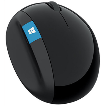 Microsoft L6V-00005 Sculpt Ergonomic Mouse, USB, Wireless, Black, Yes (Attēls 1)