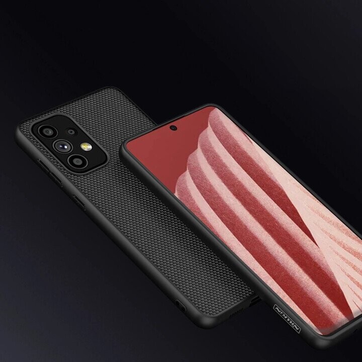 Nillkin Textured Case durable reinforced case with gel frame and nylon back for Samsung Galaxy A73 black (Attēls 19)