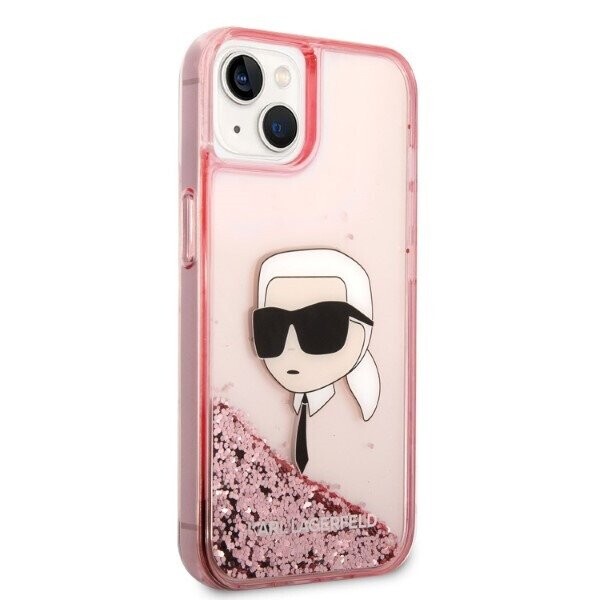 Karl Lagerfeld KLHCP14SLNKHCP iPhone 14 6,1" różowy|pink hardcase Glitter Karl Head (Attēls 4)
