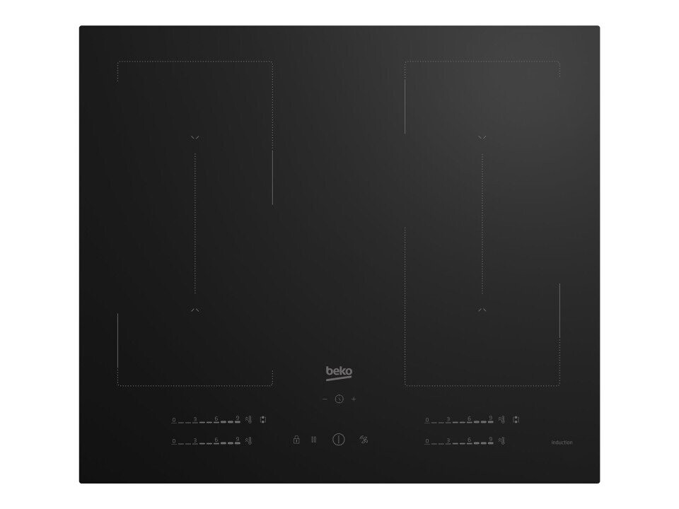 Beko HII64720QUF2T Hob, Induction, Width 59cm, 4 cooking zones, Touch control, Black (Фото 1)