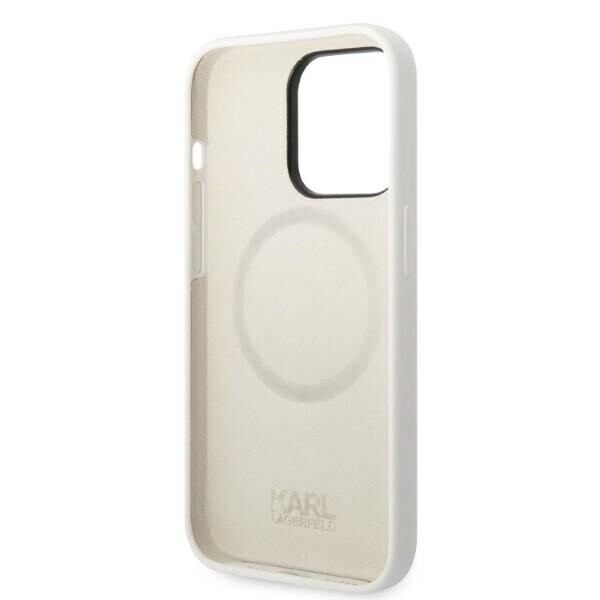 Karl Lagerfeld KLHMP14XSNCHBCH iPhone 14 Pro Max 6,7" hardcase biały|white Silicone Choupette MagSafe (Attēls 7)
