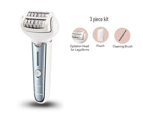 Panasonic Epilator ES-EL2A-A503 Number of speeds 3, Number of intensity levels 3, Operating time 30 min, Grey/ white (Фото 2)