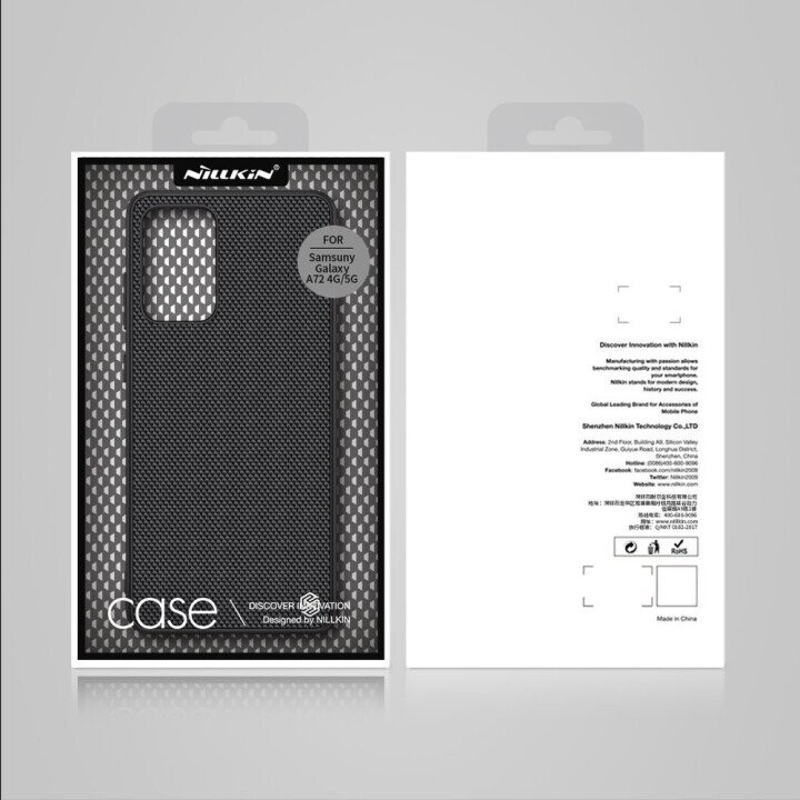 Nillkin Textured Case rugged cover with gel frame and nylon on the back Samsung Galaxy A72 4G black (Attēls 5)