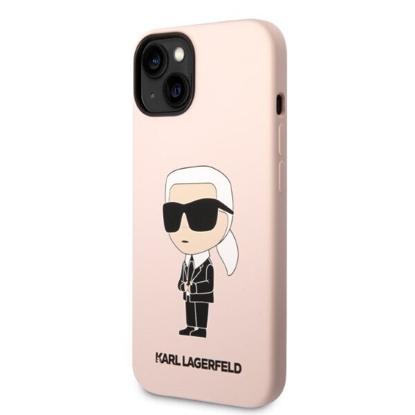 Karl Lagerfeld KLHMP14SSNIKBCP iPhone 14 6,1" hardcase różowy|pink Silicone Ikonik Magsafe (Attēls 2)