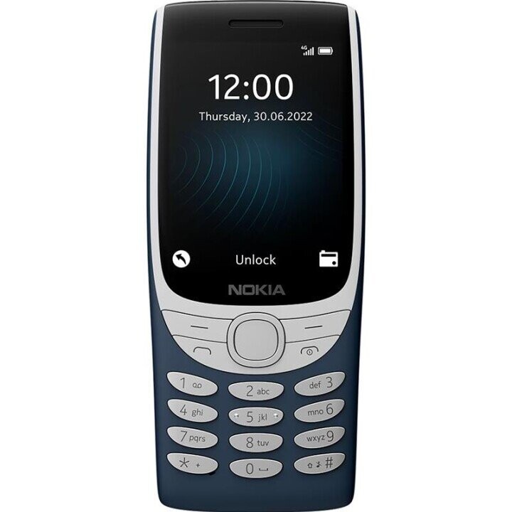 Nokia 8210 Blue, 2.8 ", TFT LCD, 240 x 320, Unisoc, T107, Internal RAM 0.048 GB, 0.128 GB, microSDHC, Dual SIM, Main camera 0.3 MP, 1450  mAh (Attēls 2)