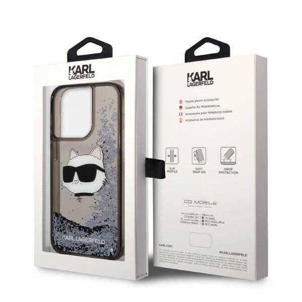 Karl Lagerfeld KLHCP14XLNCHCK iPhone 14 Pro Max 6,7" czarny|black hardcase Glitter Choupette Head (Фото 8)