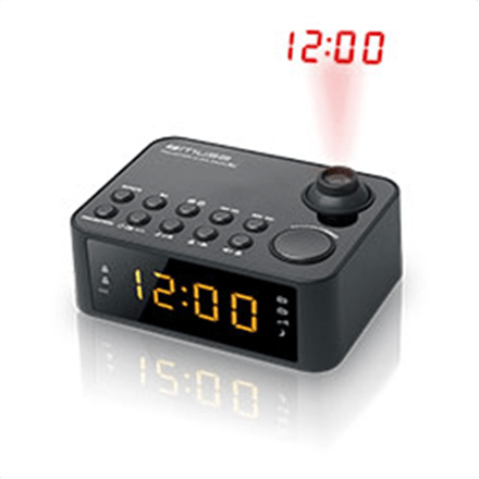 Muse Clock radio  M-178P Black, 0.9 inch amber LED, with dimmer (Attēls 1)