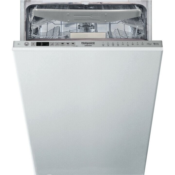 Hotpoint Dishwasher HSIO 3O23 WFE Built-in, Width 44.8 cm, Number of place settings 10, Number of programs 10, Energy efficiency class E, Display, Silver (Фото 6)
