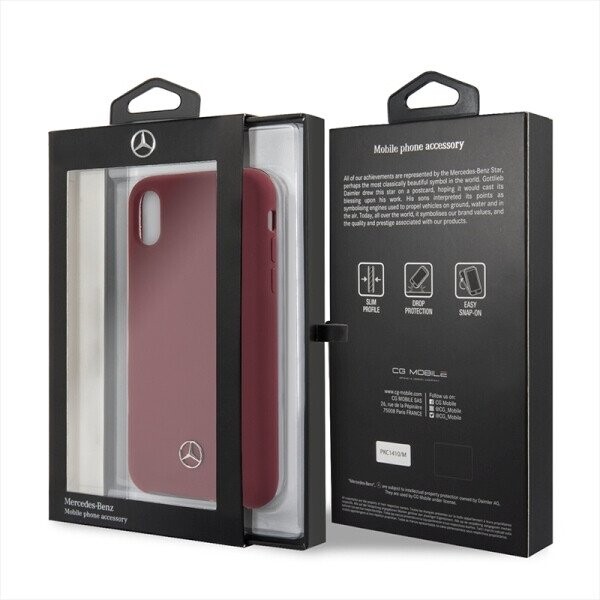 Mercedes MEHCPXSILRE iPhone X| Xs hard case czerwony|red (Фото 7)