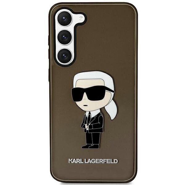 Karl Lagerfeld KLHCS23SHNIKTCK S23 S911 czarny|black hardcase Ikonik Karl Lagerfeld (Attēls 1)