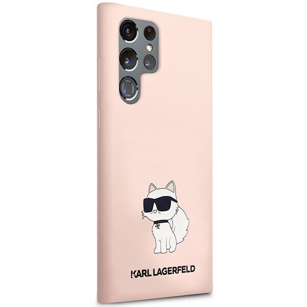 Karl Lagerfeld KLHCS23LSNCHBCP S23 Ultra S918 hardcase różowy|pink Silicone Choupette (Attēls 4)