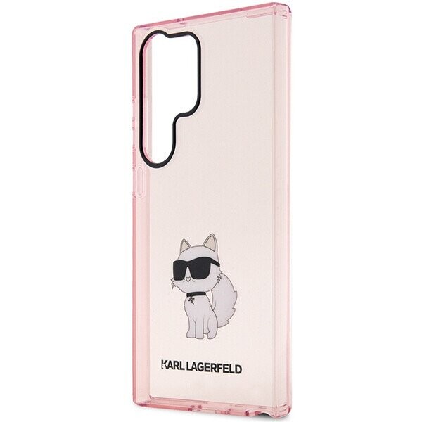 Karl Lagerfeld KLHCS23LHNCHTCP S23 Ultra S918 różowy|pink hardcase Ikonik Choupette (Attēls 6)