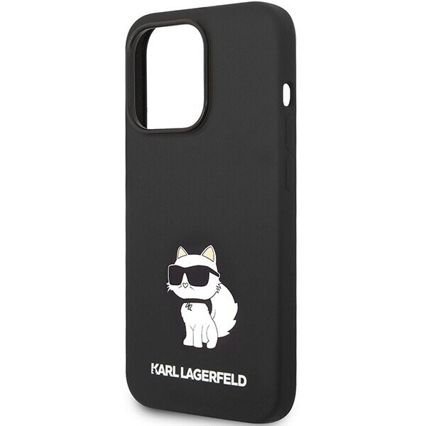 Karl Lagerfeld KLHMP14LSNCHBCK iPhone 14 Pro 6,1" hardcase czarny|black Silicone Choupette MagSafe (Attēls 6)