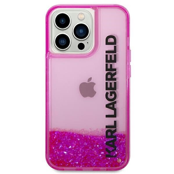 Karl Lagerfeld KLHCP14XLCKVF iPhone 14 Pro Max 6,7" różowy|pink hardcase Liquid Glitter Elong (Attēls 3)