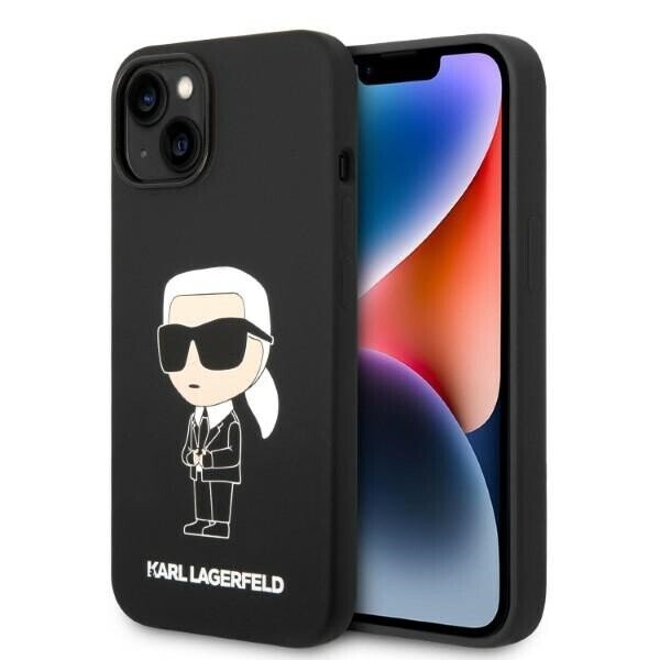 Karl Lagerfeld KLHMP14SSNIKBCK iPhone 14 6,1" hardcase czarny|black Silicone Ikonik Magsafe (Attēls 1)