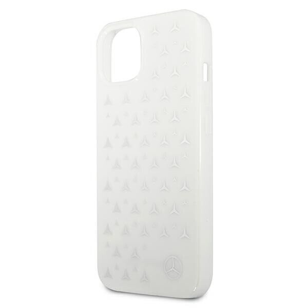 Mercedes MEHCP13SESPWH iPhone 13 mini 5,4" biały|white hardcase Silver Stars Pattern (Attēls 6)