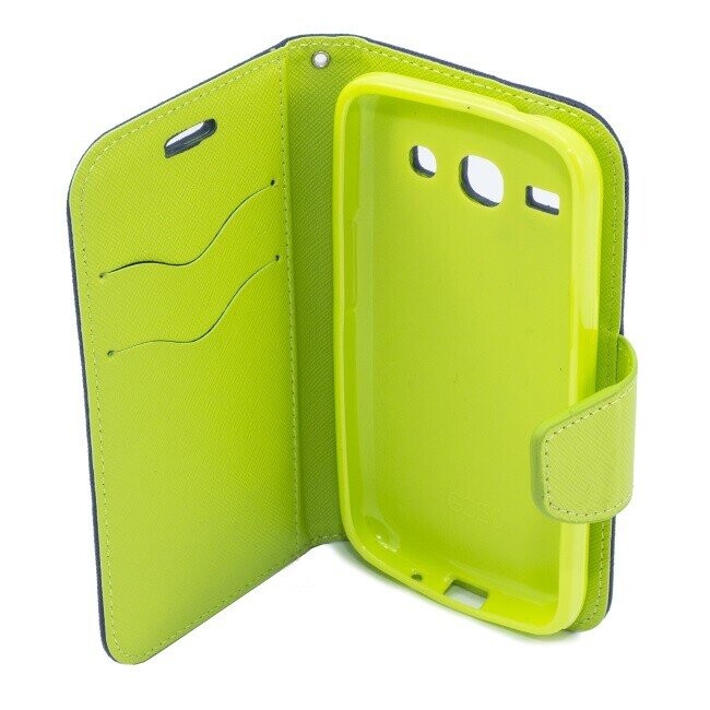 TakeMe Fancy Diary Book Case ar stendu LG K51s sāniski atverams Zils/Salātkrāsas (Attēls 3)