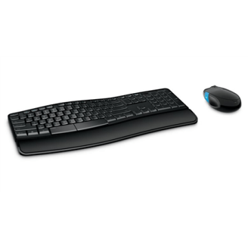 Microsoft L3V-00021 Sculpt Comfort Desktop Standard, Wireless, Keyboard layout EN, Black, Mouse included, Numeric keypad (Attēls 1)