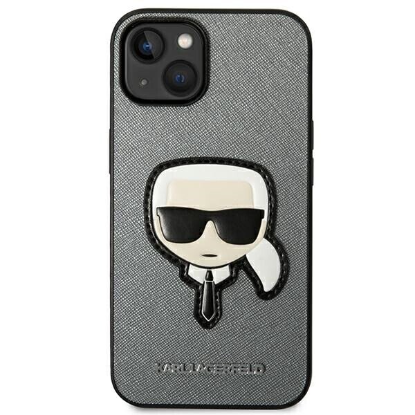Karl Lagerfeld KLHCP14SSAPKHG iPhone 14 6,1" srebrny|silver hardcase Saffiano Karl`s Head Patch (Фото 3)