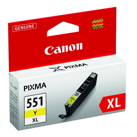 Canon CLI-551XL Y Ink Cartridge, Yellow (Attēls 1)