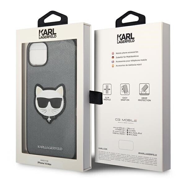 Karl Lagerfeld KLHCP14SSAPCHG iPhone 14 6,1" hardcase srebrny|silver Saffiano Choupette Head Patch (Фото 8)