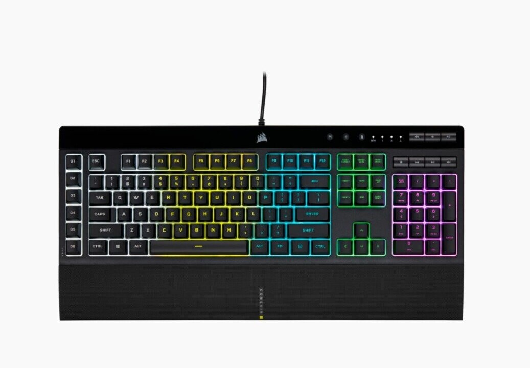 Corsair K55 RGB PRO Gaming Keyboard, RGB LED light, NA, Wired, Black (Attēls 5)