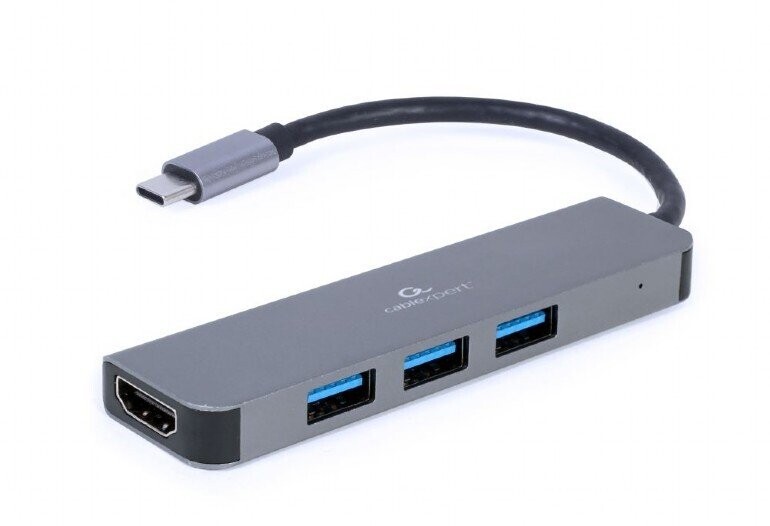 Cablexpert USB Type-C 2-in-1 multi-port adapter (Hub + HDMI) (Фото 1)