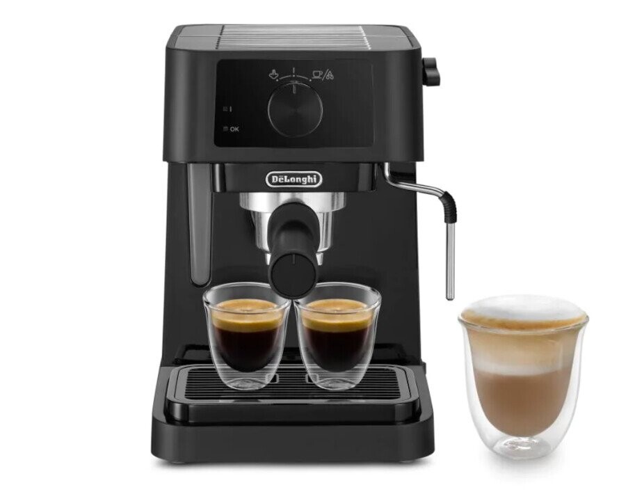 Delonghi Coffee Maker EC230 Pump pressure 15 bar, Built-in milk frother, 1100 W, Semi-automatic, Black (Attēls 1)