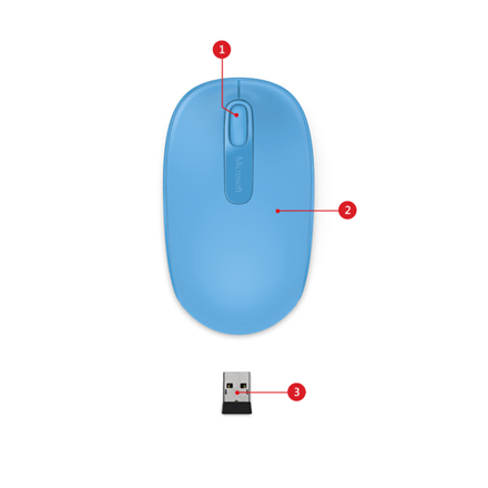 Microsoft 1850 Cyan, Wireless Mouse (Фото 6)