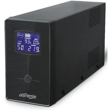 EnerGenie UPS with USB and LCD display, Black 850 VA, 510 W, 220 V (Attēls 1)