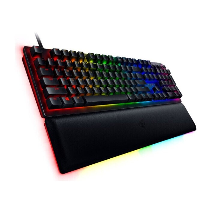 Razer Huntsman V2 Optical Gaming Keyboard, Clicky Purple Switch, Russian Layout, Wired, Black (Attēls 2)