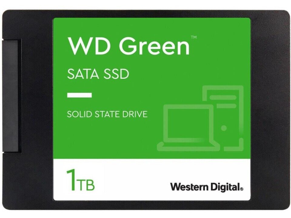 SSD SATA2.5" 1TB SLC/GREEN WDS100T3G0A WDC (Attēls 1)