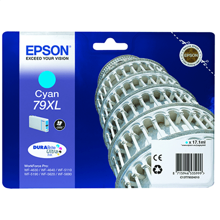 Epson 79XL C13T79024010 Inkjet cartridge, Cyan (Attēls 1)