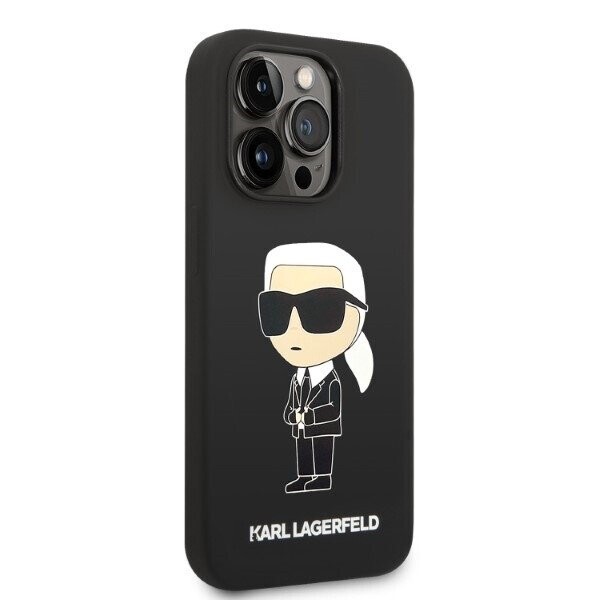 Karl Lagerfeld KLHMP14XSNIKBCK iPhone 14 Pro Max 6,7" hardcase czarny|black Silicone Ikonik Magsafe (Фото 4)